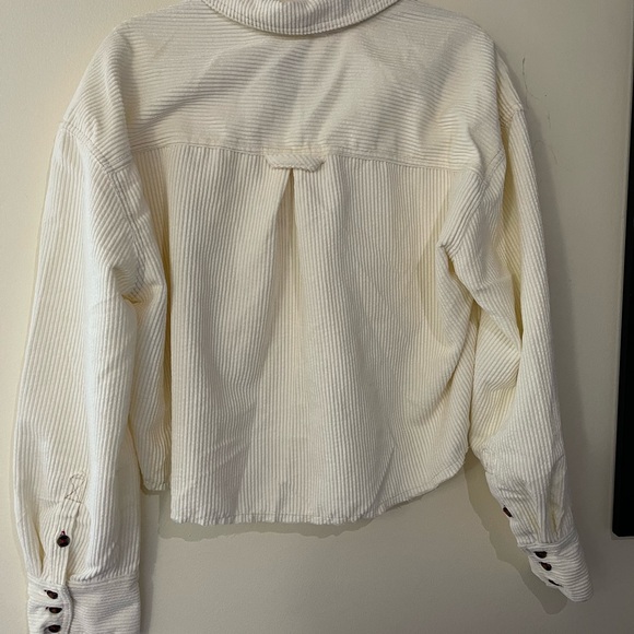 Urban Outfitters BDG Charly Corduroy Button-Down Shirt/Jacket, size L, Cream - Picture 9 of 14